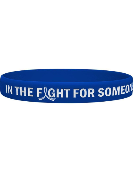 Pulsera de Silicona Azul Fight Like a Girl - Paquete de 10 Pulsera de Silicona Azul Fight Like a Girl - Paquete de 10