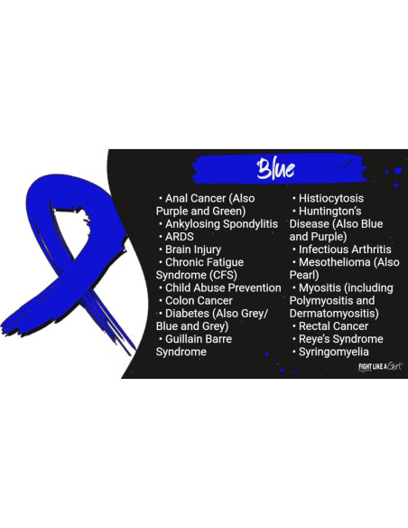 Pulsera de Silicona Azul Fight Like a Girl - Paquete de 10 Pulsera de Silicona Azul Fight Like a Girl - Paquete de 10