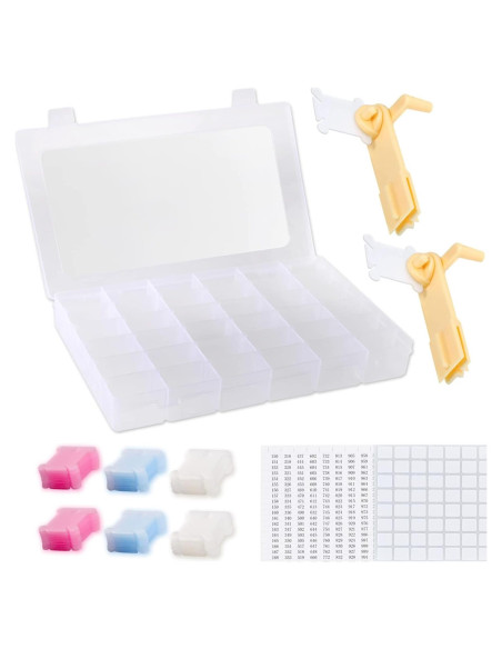 Caja Organizadora de Hilos Epesl - 36 Compartimentos con 120 Bobinas Caja Organizadora de Hilos Epesl - 36 Compartimentos con 120 Bobinas
