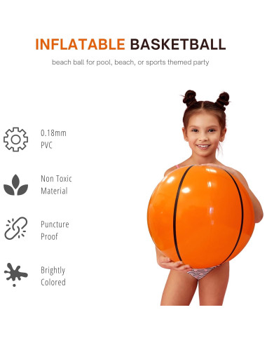 Balones de playa inflables 4E's Novelty - Paquete de 3