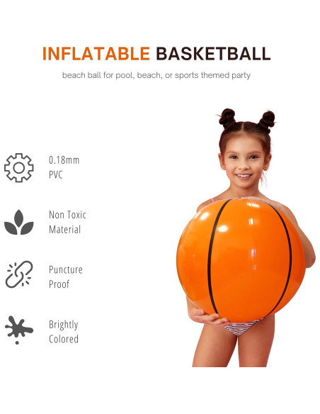 Balones de playa inflables 4E's Novelty - Paquete de 3 Balones de playa inflables 4E's Novelty - Paquete de 3