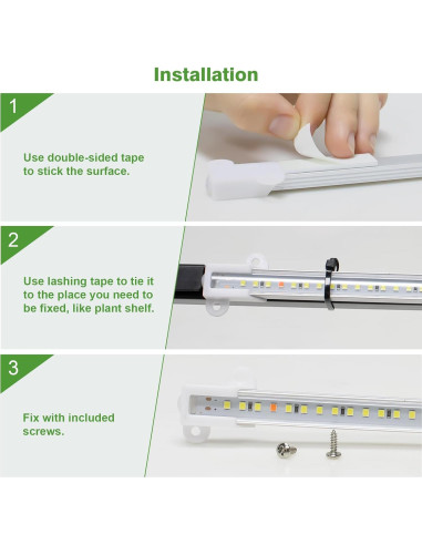 Luz de Crecimiento Wiaxulay 6000K LED con Temporizador 40cm