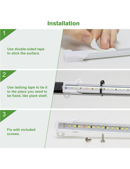 Luz de Crecimiento Wiaxulay 6000K LED con Temporizador 40cm Luz de Crecimiento Wiaxulay 6000K LED con Temporizador 40cm