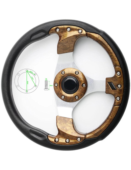 Volante de Golf YEHICY 31.75 cm Grano de Madera Universal Volante de Golf YEHICY 31.75 cm Grano de Madera Universal