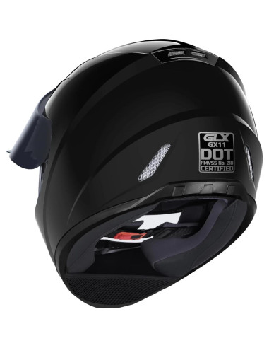 Casco de Motocicleta GLX GX11 - Negro Mediano - Integral con Visera
