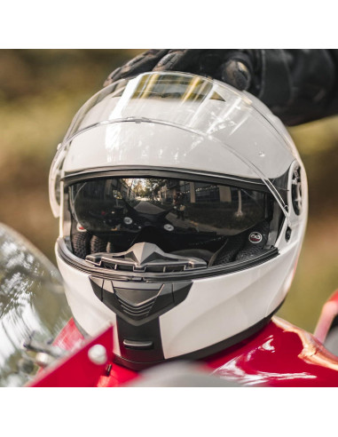 ILM Casco Modular Motocicleta Modelo 159 Blanco Mediano
