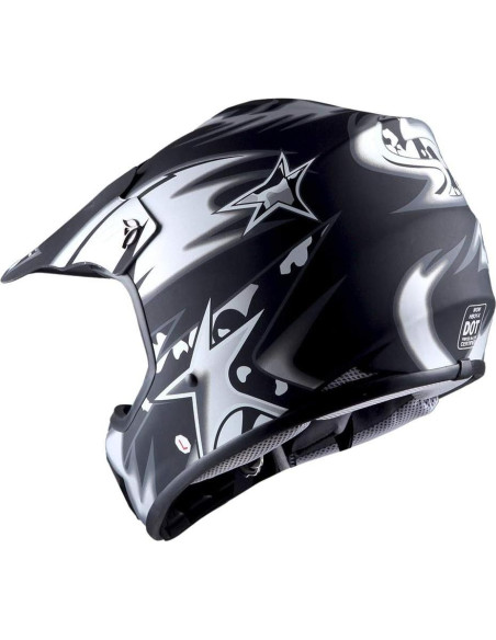 Casco de Motocross WOW Youth Kids HBOY-K Negro Mate 1.42 kg Casco de Motocross WOW Youth Kids HBOY-K Negro Mate 1.42 kg