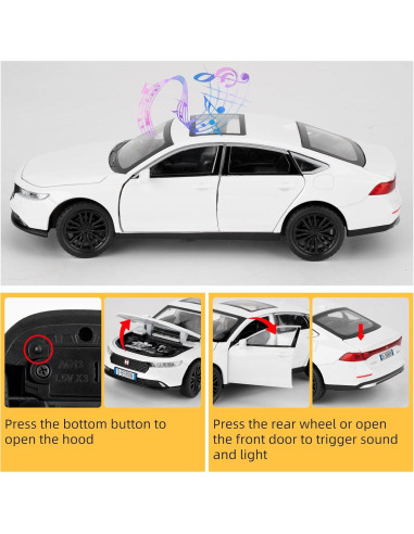 Coche de Juguete Accord Guarsiliymi 1:32 con Luz y Sonido