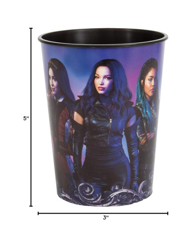 Vaso de Plástico Disney Descendants 3 - 473 ml - Reutilizable