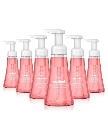 Jabón de Manos Espumoso Method Pomelo Rosa 295 ml (Paquete de 6)