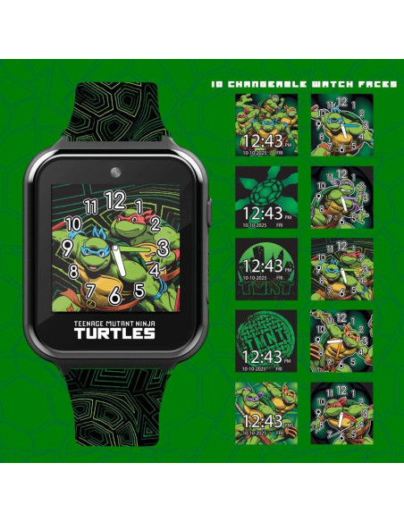 Reloj Inteligente para Niños Accutime Tortugas Ninja con Cámara y Juegos Reloj Inteligente para Niños Accutime Tortugas Ninja con Cámara y Juegos