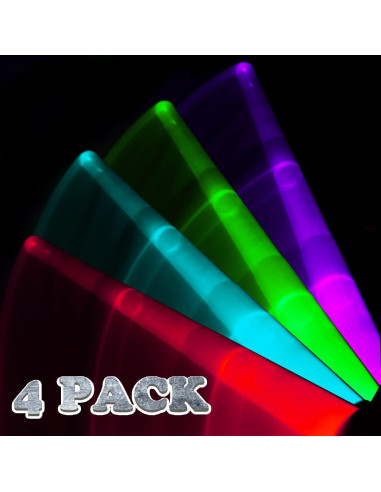 Paquete de 4 Sables LED Iluminados LESUTER, 4 Colores, Expandibles