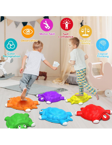 Piedras de Salto Tortuga ABERLLS para Niños 3-7 Años