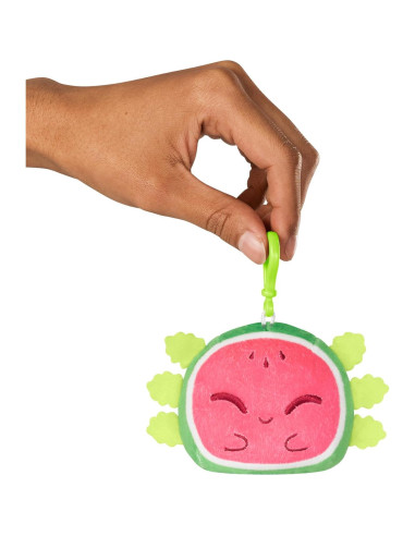 Llavero de Peluche Reversible TeeTurtle Axolotl Rosa Verde