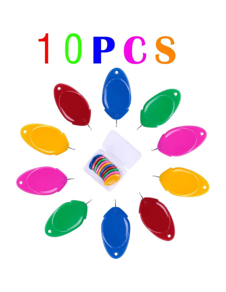 Enhebrador de Agujas Meegy - 6 Piezas Coloridas con Caja Enhebrador de Agujas Meegy - 6 Piezas Coloridas con Caja