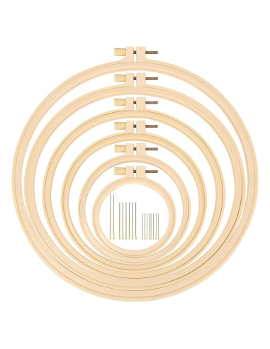Aros de Bordado Redondos XEmbro 6 Piezas 9.2 a 27.1 cm