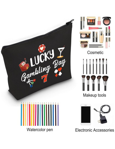 Bolsa de Suerte ZJXHPO para Jugadores de Póker 23.5x17cm