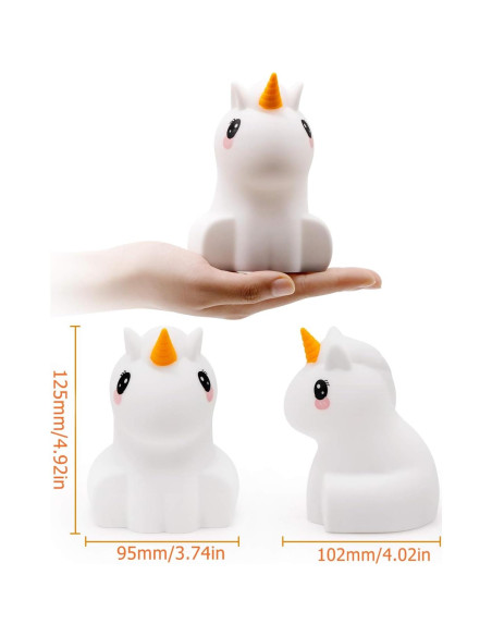 Lámpara de Noche Unicornio Glinrui Mediana 9 Colores Lámpara de Noche Unicornio Glinrui Mediana 9 Colores