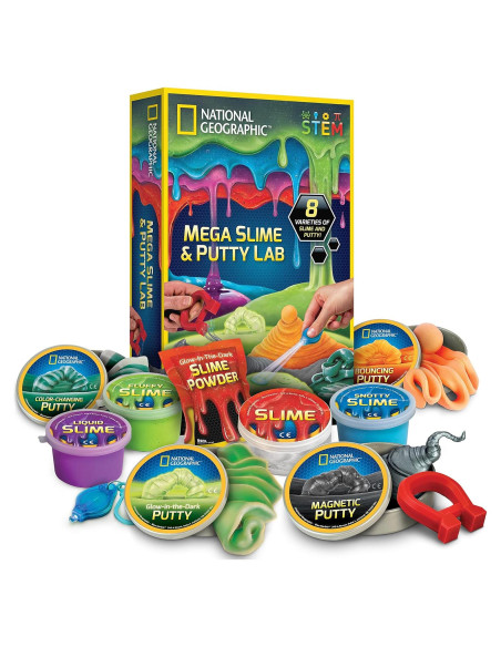 Kit de Mega Slime National Geographic - 8 Variedades STEM Kit de Mega Slime National Geographic - 8 Variedades STEM