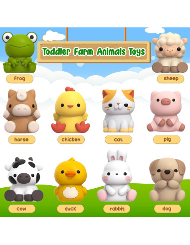 Juguete de Aprendizaje Montessori Letapapa 10 Animales Granja