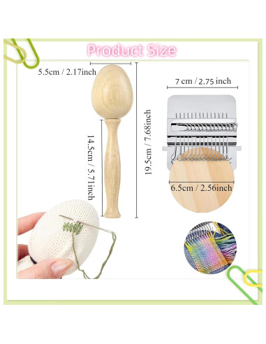 Kit de Tejido Huevo de Remendar Qiuduoduo con 50 Hilos