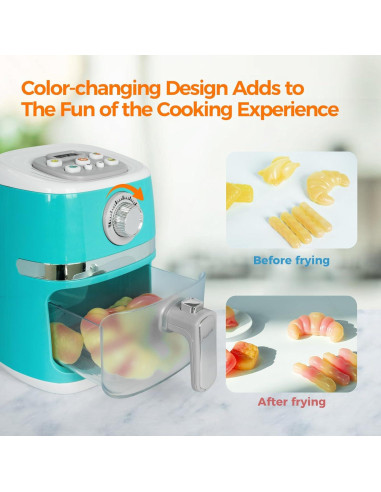 Juego de Cocina Juguete ACROFEK con Freidora de Aire Azul