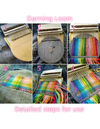 Kit de Tejido Huevo de Remendar Qiuduoduo con 50 Hilos