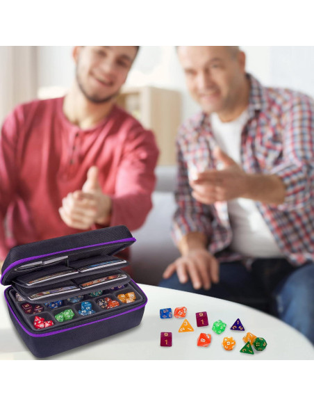 Caja de Almacenamiento de Dados SIQUK Violeta Doble Bandeja Caja de Almacenamiento de Dados SIQUK Violeta Doble Bandeja