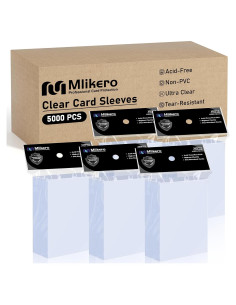 5000 Fundas para Cartas Mlikero 66x91mm Transparentes
