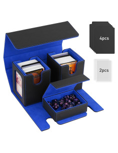 Caja de Deck TiMOVO para Commander 200+ Cartas Negro/Azul