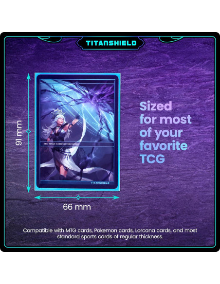 TitanShield Fundas para Cartas 150 Unidades Turquesa TitanShield Fundas para Cartas 150 Unidades Turquesa