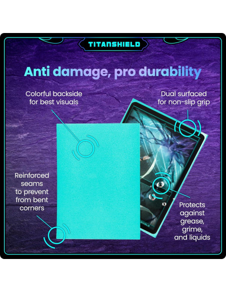TitanShield Fundas para Cartas 150 Unidades Turquesa TitanShield Fundas para Cartas 150 Unidades Turquesa