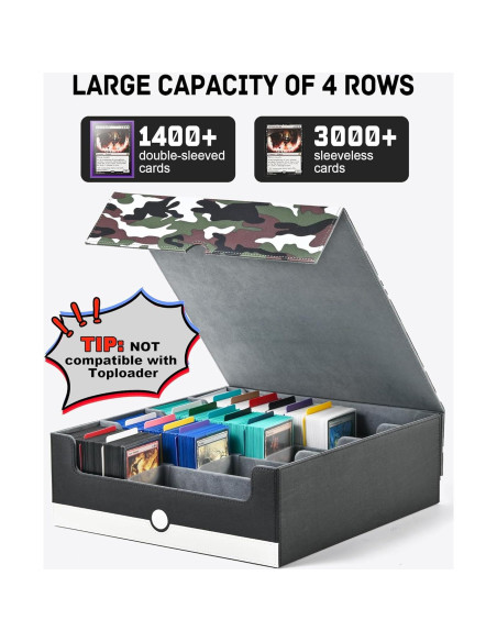 Caja de Almacenamiento de Cartas ZLCA 3000+ Camuflaje Caja de Almacenamiento de Cartas ZLCA 3000+ Camuflaje