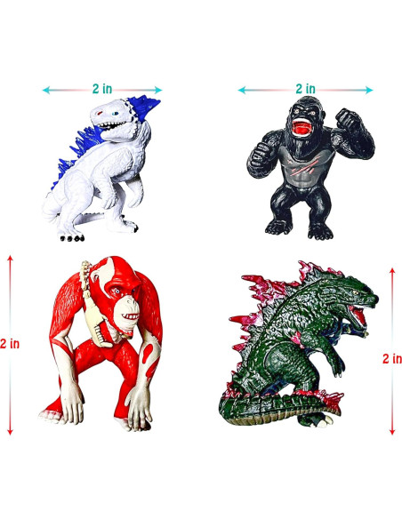 Set de 5 Figuras Chibi Godzilla x Kong - TwCare Set de 5 Figuras Chibi Godzilla x Kong - TwCare