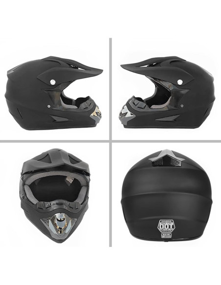 Casco de Motocross SanQing yytk-01 Negro Mediano DOT Casco de Motocross SanQing yytk-01 Negro Mediano DOT