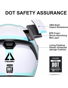 Casco TRIANGLE FF351 Integral Doble Visor Rosa Brillante 2