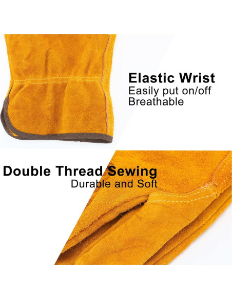Guantes de Trabajo de Cuero Lasnten - 12 Pares Resistentes 27 cm Guantes de Trabajo de Cuero Lasnten - 12 Pares Resistentes 27 cm