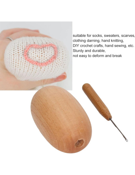 Huevo de Remendar de Madera ZLXHDL - Herramienta de Costura Huevo de Remendar de Madera ZLXHDL - Herramienta de Costura
