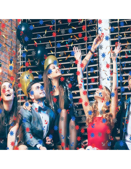 Confeti Náutico Patriótico Werich - 45g Rojo, Plata y Azul Confeti Náutico Patriótico Werich - 45g Rojo, Plata y Azul