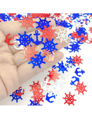 Confeti Náutico Patriótico Werich - 45g Rojo, Plata y Azul