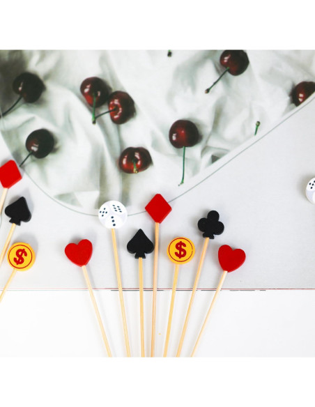 Palillos de cóctel Casino 100 unidades Dados de Póker Palillos de cóctel Casino 100 unidades Dados de Póker