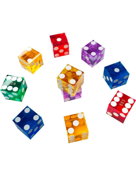 Dados de Craps Yuanhe 19mm Azul Grado AAA Set de 5 Dados de Craps Yuanhe 19mm Azul Grado AAA Set de 5