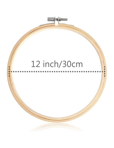 Aro de Bordado Caydo 30.48 cm Madera Natural para Manualidades