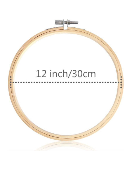 Aro de Bordado Caydo 30.48 cm Madera Natural para Manualidades Aro de Bordado Caydo 30.48 cm Madera Natural para Manualidades