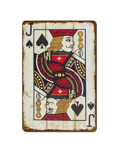 Cartel de Póker Vintage TREEPERI 30x20 cm Decoración Bar