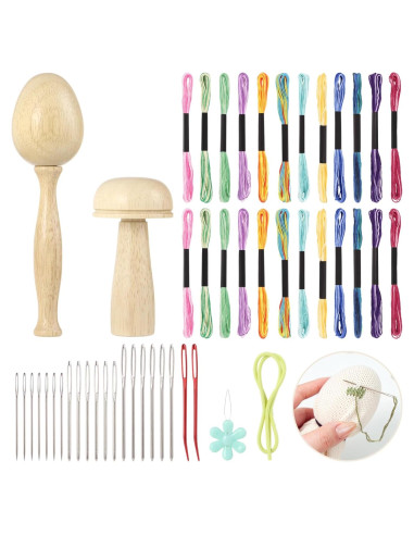Juego de Costura Lnrueg 50 Piezas con Agujas y Hilos de Colores