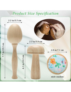 Kit de Remendar Windspeed - Huevo y Hongo de Madera, 50 Hilos 2