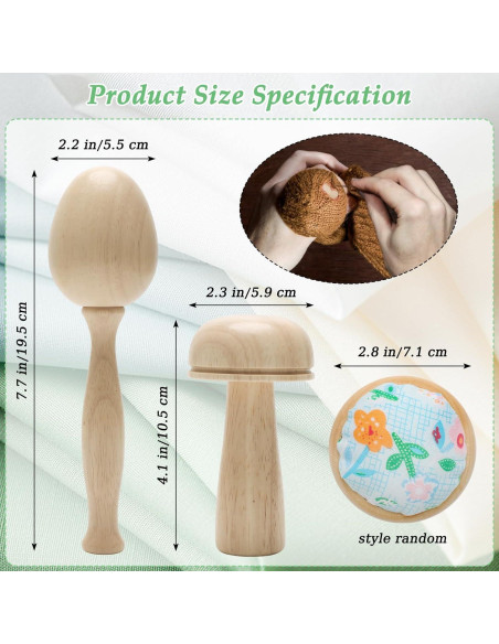 Kit de Remendar Windspeed - Huevo y Hongo de Madera, 50 Hilos Kit de Remendar Windspeed - Huevo y Hongo de Madera, 50 Hilos