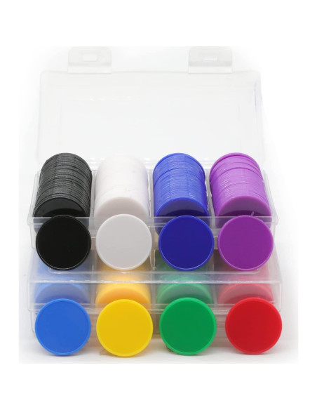 Juego de 100 Fichas de Plástico para Aprendizaje 25 mm Juego de 100 Fichas de Plástico para Aprendizaje 25 mm