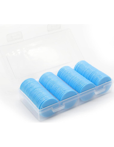 Juego de 100 Fichas de Plástico para Aprendizaje Azul 25 mm